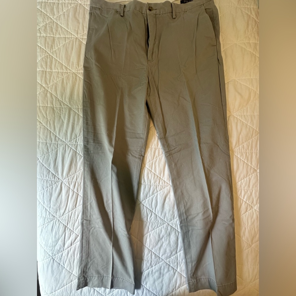 Men’s Polo Ralph Lauren stretch chino khaki pants size 36 x 32